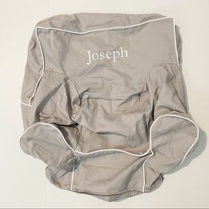 SOLD New Pottery Barn Kids My First Anywhere Chair Gray White Piping Slipcover